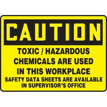 OSHA CAUTION SAFETY SIGN TOXIC  MCHL699VS